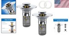 Bathroom Sink Drain Strainer Pop-up Stainless Steel Hair Catcher 2 Pack