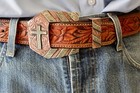 Western Ranger Belt Buckle- Presidio 2 Piece Ranger Buckle W  Cross
