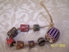 Antique  Large Chevron And Millefiori Trade Beads 