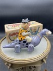 1963 Marx Toys Mechanical Flintstone Pals On Dino Tin Litho Toy With Box  Works