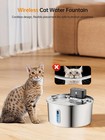 Wireless Cat Water Fountain  Stainless Steel Cordless  108oz 3 2l Automatic Pet