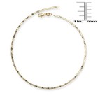 Solid 10k Yellow Gold 10 Inch 2 2mm Mariner Chain Anklet Anklet For Women And   