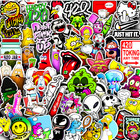50 Pcs Random Vinyl Stickers Pack Graffiti Urban Decals For Laptops  Skateboards