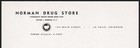 Vintage Letterhead Norman Drug Store Mortar Pestle La Salle Colorado N-mint 