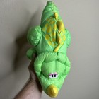 Vintage 1992 Fisher Price Puffalump Dino Roars Green Triceratops Dinosaur Plush