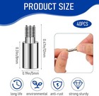 40pcs Scrapbook Extension Posts Album Accessories 5  12mm  Silver 