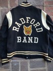 Vintage 1950s 60s Chain Stitch Varsity Jacket Radford  Bobcats Wool Black Wool