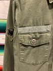 Vintage 70s Vietnam Us Army Field Button Shirt Medium 21 5x28 Patched Military  