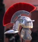Medieval Roman Helmet Imperial Soldier Helmet With Red Plume Made From Metal