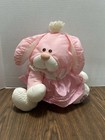 Fisher Price Puffalump Vintage Pink Bunny Rabbit Dress Plush 14  1986 Easter