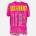 New  Nirvana    93 Concert T-shirt men   s  m  Oversized Pink Official Cotton Blend