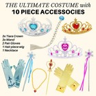 Elsa Coronation Dress Up Set Girls Birthday Party Elsa Costume - Fast Ship Usa