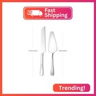 Tiokin Wedding Cake Knife And Server Set stainless Steel Cake Cutting Set 2pcs S