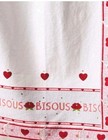 Anthropologie Bistro Tile Valentines Dishtowel Bisou Heart Dish Tea Towel Nwt