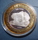 Ten Dollar Gaming Token Las Vegas Flamingo 50th An Hilton Casino Chip 999 Silver
