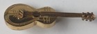 Antique Mexican Hd 925 Sterling Silver Guitar Pin Mini Musical Instrument Decor
