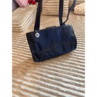 Vintage Sak Original Patchwork Leather Shoulder Bag Black Burgundy Tan Silver