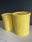 Vintage Tupperware Set Of 2 Sunburst Canister Set Collectible