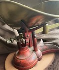 Antique Cast Iron And Brass Table Top Weight Scale