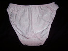 Vtg Pale Pink Butter Soft Stretchy High Leg Panties  Solid   Lace - Size 9