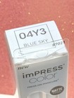 Kiss Impress No Glue Press-on Nails Manicure Short Color 04y3 Blue Sky