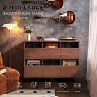 6-drawer Vinyl Record Player Stand Large Storage Media Console Table Cabinet Us