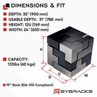 Sysracks 12u Server Rack Cabinet 35  Deep 19  Network Enclosure