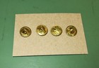 Pair Us Army Private First Class E3 Bright Gold Metal Rank Insignia Chevron Pins