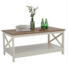 Coffee Table With Storage Shelf Living Room Modern Farm Accent Sofa End Table
