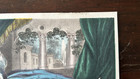 Vtg Antique Lithograph Hand Colored Print Victorian Reclining Woman 8 X 10 25    