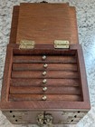 Vintage Wooden   Cork Mid Century Modern Wood Bar Drink 6 Coasters Set