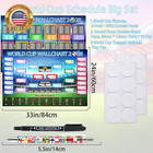 2 Pcs World Cup Schedule Poster 2026 Large 24x33 Inch Tournament Wall Chart Set