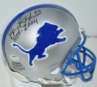 Barry Sanders Autographed Vsr4 Throwback Mini Helmet Detroit Lions Hof 2004 Jsa