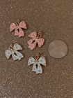 Lot Of 4 Designer Stamped Louis Vuitton Charms buttons 