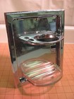 Vintage  hidden  Spinning Wall Chrome Toothbrush Cup Soap Holder
