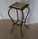 Antique Brass And Marble Stand Or Pedestal - Plant Stand