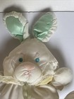 Vtg  Fisher Price Puffalump Bunny Rabbit Baby Plush Doll Rattle Easter Year 1988