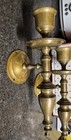 2 Vintage Brass Wall Sconce Candle Holder Pair 13  Long Beautiful 