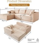 110  Modular Sectional Sofa With Chaise Modern L Shape Boneless Cloud Couch