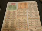 Large Lot Of 150 Original Jukebox Record Title Strips - In Sheets- Mint