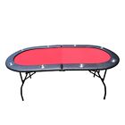 Ids 73  8 Players Foldable Poker Table Casino Texas Hold   em With Padded Rails