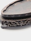 Antique 1900s Chinese Carved Ornate Dark Wood Display Stand Asian