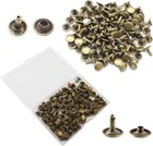 12mm X 12mm Double Cap Rivet Rapid Rivets  120 Pcs Round Head Leather Rivet M   