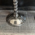 2 Vtg Silver Plate Plator Champagne Goblet Dessert Cup Spain Grapevine Stem Wine