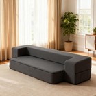 10 Inch Modern Folding Sofa Bed Couch Memory Foam Couch Futon Full Dark Grey