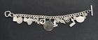 Rare Custom Disneyland Club 33 Charm Bracelet     925 Silver Chain   Land Charms