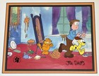 Garfield Production Animation Cel - Signed By Jim Davis - Garfield  Jon   Odie 