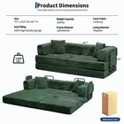 80 7   Queen Sofa Bed 5-in-1 Modular Convertible Sleeper Couch Futon With Pillow