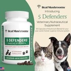 5 Defenders Mushroom Supplement For Cats   Dogs - 90 Capsules For Wellness