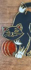 Vintage Halloween Black Cat Suncatcher Stained Glass Look Plastic Window Hanging